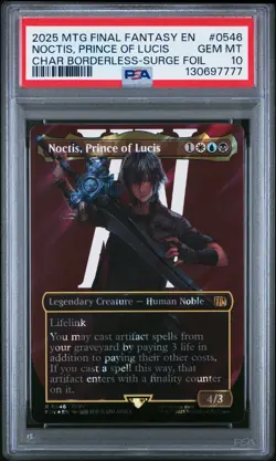 2025 MTG FINAL FANTASY #0546 NOCTIS, PRINCE OF LUCIS PSA 10 - Image 1