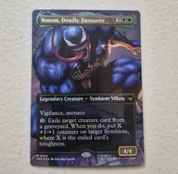 Venom, Deadly Devourer - Marvel's Spider-Man # 22 Borderless Foil MTG NM - Image 1