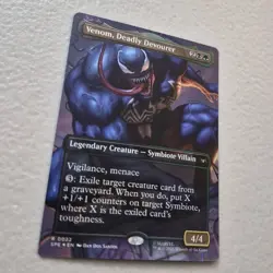 Venom, Deadly Devourer - Marvel's Spider-Man # 22 Borderless Foil MTG NM - Image 2