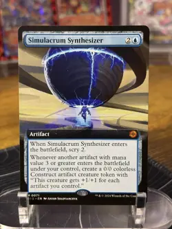 MTG Simulacrum Synthesizer 71 Extended Art FOIL NM Outlaws of Thunder Junction - Image 1