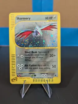 Pokemon 2002 Expedition Skarmory #27/165 Holo Rare Nm Holo Swirl - Image 1