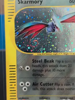 Pokemon 2002 Expedition Skarmory #27/165 Holo Rare Nm Holo Swirl - Image 3