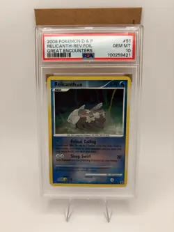 2008 Pokemon D & P Relicanth Reverse Foil #51 Great Encounters PSA 10 Gem Mint - Image 1