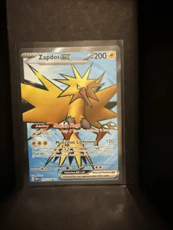 Pokemon TCG Zapdos EX Full Art Ultra Rare Holo Card 192/165 Scarlet & Violet 151 - Image 1