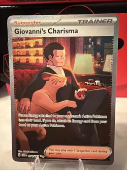 Pokemon TCG Giovanni's Charisma Scarlet & Violet 151 #204/165 SIR - Image 1