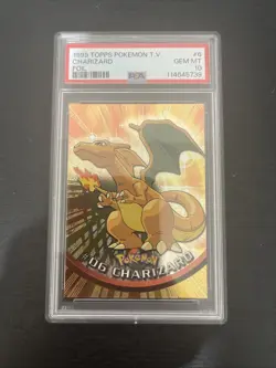 ‼POP 69‼1999 Topps Pokemon T.V Foil Charizard #6 PSA GEM MINT 10 - Image 1