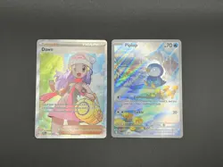 Pokemon TCG Piplup 98/94 & Dawn 118/94 Phantasmal Flames Illustration Rare NM - Image 1
