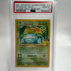 2021 Pokemon 25th Celebration Venusaur 15/102 PSA 10 Gem Mint Classic Collection - Image 1