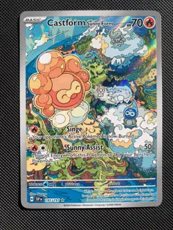 Castform Sunny Form - 195/191 - Illustration Rare - Surging Sparks - Pokemon NM - Image 1
