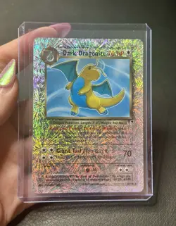 Pokemon TCG Dark Dragonite Reverse Holo Rare WOTC 5/110 Legendary Collection NM - Image 1