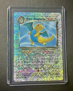 Pokemon TCG Dark Dragonite Reverse Holo Rare WOTC 5/110 Legendary Collection NM - Image 3