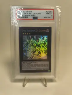 PSA 8 - Dark Rebellion XYZ Dragon - Ghost Rare - 2025 Yu-Gi-Oh! NECH #EN053 - Image 1