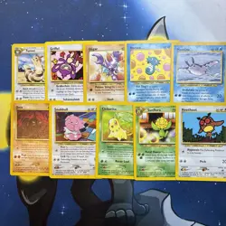 Pokemon TCG Vintage Neo Genesis Pokemon Cards Lot Of 10 Cards - Image 1