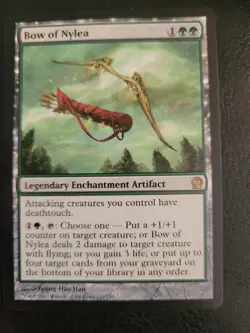 Bow Of Nylea 153/249 Rare Card Theros Magic the Gathering MTG Green Artifact LP - Image 1
