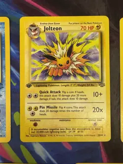 Vintage Pokemon 9 Card Lot - 1st Edition, Poliwrath, Jolteon [See description] - Image 5