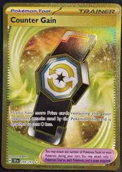 Counter Gain 249/191 - Pokemon TCG Gold Hyper Rare Surging Sparks 2024 - NM Card - Image 1