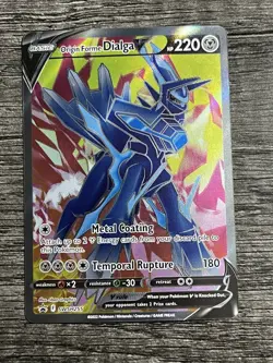 Origin Forme Dialga V SWSH255 NM Promo Full Art Pokemon Card - Image 1
