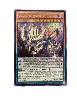 YuGiOh Odd-Eyes Phantom Dragon Promo Card YA01-EN001 - Image 1