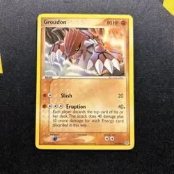 Groudon 14/106 LP -Vintage Rare Pokemon Card- EX Emerald (7q) - Image 1