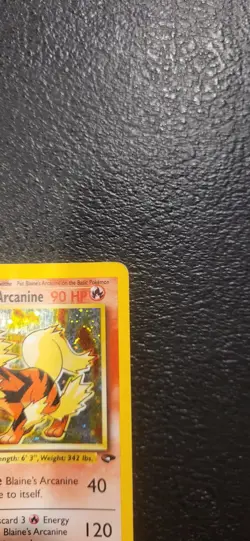 Pokemon TCG Gym Challenge Blaine's Arcanine Holo Rare Card 1/132 - Image 3