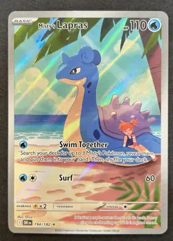 Pokemon TCG Misty's Lapras Destined Rivals Full Art Card 194/182 Mint/Near Mint - Image 1