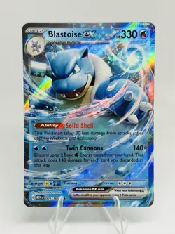 Pokemon Blastoise ex 009/165 Scarlet & Violet 151 - JUMBO CARD Blooming Waters - Image 1