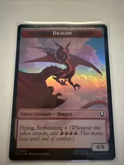 MTG FOIL {Dragon Token} // {Food Token} (#019) - Avatar: The Last Airbender - Image 1
