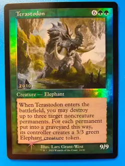 MTG 1x FOIL RETRO Terastodon # 18 2010 30th Anniversary PROMO Magic the x1 NM - Image 1