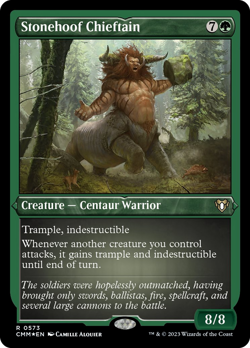 Stonehoof Chieftain (Foil Etched) Commander Masters - Near Mint Foil - Image 1