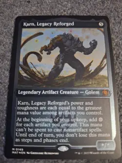 MTG MoM: The Aftermath Karn, Legacy Reforged Foil Etched - Image 1