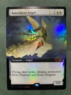 1x Baneslayer Angel - MTG: Core Set 2021: Foil Extended Art NM - Image 1