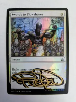 MTG FOIL Swords to Plowshares SHADOW SIGNED BY TERESE NIELSEN - Image 1