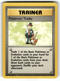 Pokemon Trader 077/102 Normal Rare Base Set LP - Image 1