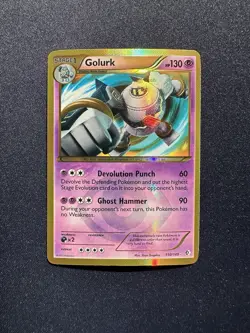2012 POKEMON B&W BOUNDARIES CROSSED GOLURK SHINY HOLO #150 SECRET RARE - Image 2