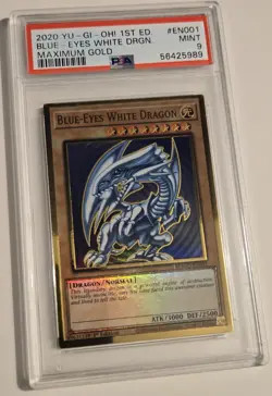 2020 YU-GI-OH! MAXIMUM GOLD Blue Eyes White Dragon MAGO-EN001 PSA 9 - Image 2