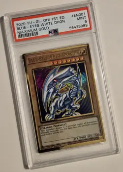 2020 YU-GI-OH! MAXIMUM GOLD Blue Eyes White Dragon MAGO-EN001 PSA 9 - Image 5