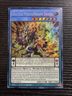 YuGiOh! - Odd-Eyes Pendulumgraph Dragon DIFO-EN034 Secret Rare 1st Edition NM - Image 1