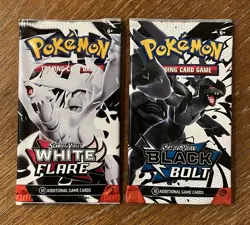 EMPTY Pokemon Black Bolt & White Flare Packs S&V Set (2) - NO CARDS - Image 1