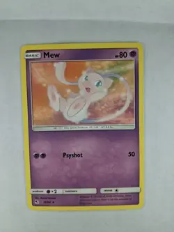 Mew 32/68 Non Holo Rare SM Hidden Fates Pokemon TCG Card NM - Image 3
