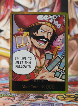 DON!! Card (Gol.D.Roger) (Gold) Carrying On His Will Foil ENGLISH NM+ Gold Don - Image 1