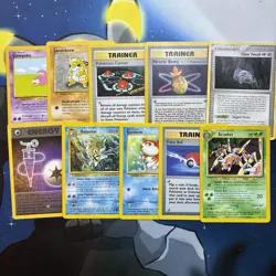 Pokemon TCG Vintage Neo Genesis Trainer Cards Lot Of 10 Cards - Image 1