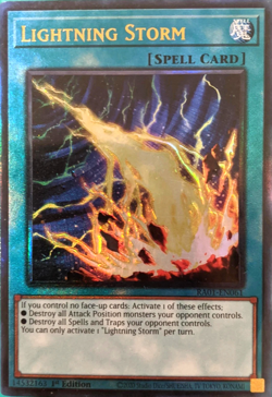 Lightning Storm - Ultimate Rare 1st Edition RA01-EN061 YuGiOh TCG Card - Image 1