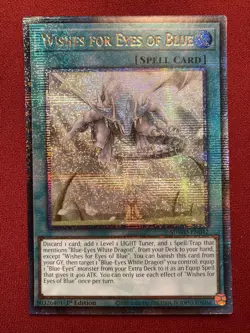 Yu-Gi-Oh Wishes for Eyes of Blue Quarter Century Secret Rare Card SDWD-EN042 1st - Image 1