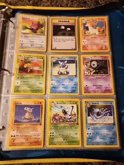 Pokemon Collection Binder Vintage Lot of Cards Holos Rares WoTC 1st Edition Etc - Image 4