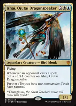MTG Ishai, Ojutai Dragonspeaker - Foil, Commander 2016, Heavily Played, English - Image 1