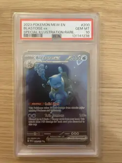 2023 Pokemon MEW EN Blastoise ex 200/165 Special Illustration Rare PSA 10 (QR098 - Image 1