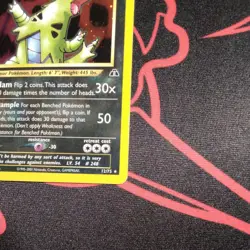 VTG Pokemon TCG Tyranitar 12/75 Neo Discovery Holo Rare Unlimited 2001 - Image 2