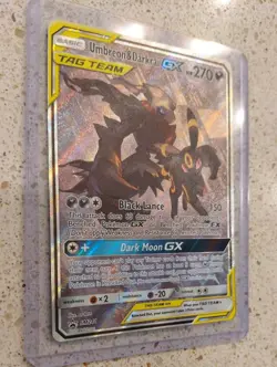 Pokemon TCG Umbreon and Darkrai GX SM241 Tag Team Promo S&M LP - Image 2