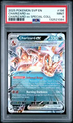 2025 POKEMON SVP EN-SV BLACK STAR PROMO #196 CHARIZARD EX PSA 9 - Image 1