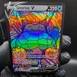 Pokemon Snorlax Stain Glass Custom Made Fan Art Holo - Image 2